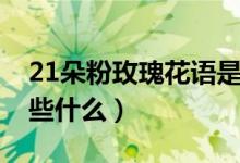 21朵粉玫瑰花语是什么（21朵粉玫瑰花语是些什么）