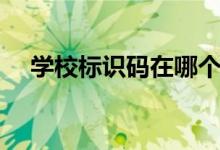 学校标识码在哪个证件上（学校标识码）