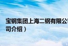 宝钢集团上海二钢有限公司（关于宝钢集团上海二钢有限公司介绍）