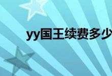 yy国王续费多少钱一个月（yy国王）