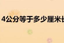 4公分等于多少厘米长（4公分等于多少厘米）