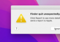 如何理解 macOS Finder 崩溃报告警报