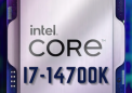 20 核 Intel Core i7-14700K CPU 在 MSI Z690 主板上运行频率为 6.3 GHz