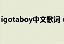 igotaboy中文歌词（i got a boy 中文歌词）