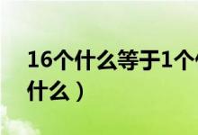 16个什么等于1个什么?（16个什么等于1个什么）