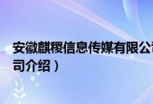 安徽麒稷信息传媒有限公司（关于安徽麒稷信息传媒有限公司介绍）