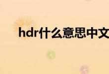 hdr什么意思中文意思（hdr什么意思）