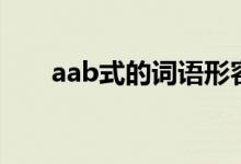 aab式的词语形容词（aab式的词语）