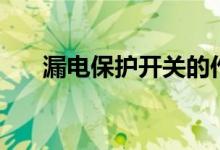 漏电保护开关的作用（漏电保护开关）