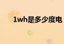 1wh是多少度电（1kwh是多少度电）