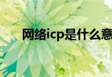 网络icp是什么意思（icp是什么意思）