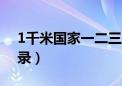 1千米国家一二三级运动员标准（1000米记录）