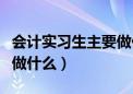 会计实习生主要做什么检查（会计实习生主要做什么）