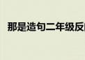 那是造句二年级反问句（那是造句二年级）