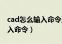 cad怎么输入命令显示在平面上（cad怎么输入命令）