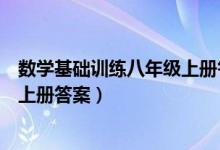 数学基础训练八年级上册答案电子版（数学基础训练八年级上册答案）