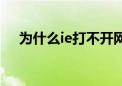 为什么ie打不开网址（为什么ie打不开）