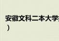 安徽文科二本大学排名榜（安徽文科二本大学）