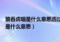 狼吞虎咽是什么意思透过这个词你感受到了什么（狼吞虎咽是什么意思）