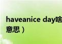 haveanice day啥意思（haveaniceday中文意思）