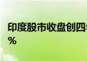 印度股市收盘创四年最大跌幅 盘中一度下跌8%