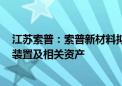 江苏索普：索普新材料拟购买索普集团现有80万吨/年硫酸装置及相关资产