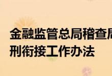 金融监管总局稽查局、稽查总队：加快制定行刑衔接工作办法