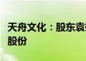 天舟文化：股东袁雄贵计划减持不超过1.37%股份