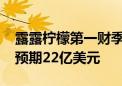 露露柠檬第一财季净营收22.1亿美元 分析师预期22亿美元