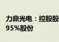 力鼎光电：控股股东一致行动人拟减持不超2.95%股份