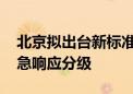 北京拟出台新标准 重大活动突发事件实行应急响应分级