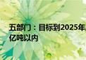 五部门：目标到2025年底全国原油一次加工能力控制在10亿吨以内