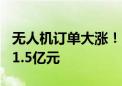 无人机订单大涨！1到4月深圳出口无人机达41.5亿元