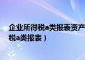 企业所得税a类报表资产总额季度平均值怎么算（企业所得税a类报表）