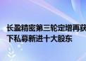 长盈精密第三轮定增再获机构捧场 前中金资本董事长丁玮旗下私募新进十大股东