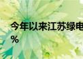 今年以来江苏绿电交易规模同比增长209.39%