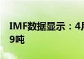 IMF数据显示：4月印度黄金持有量增加5.599吨