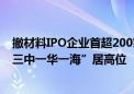 撤材料IPO企业首超200家 6月首周终审23家创年内新高 “三中一华一海”居高位