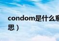 condom是什么意思中文（condom什么意思）