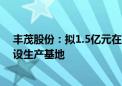 丰茂股份：拟1.5亿元在马来西亚设立全资孙公司并投资建设生产基地