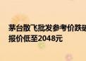 茅台散飞批发参考价跌破2400元大关 普茅（海外版）电商报价低至2048元