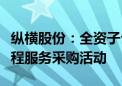 纵横股份：全资子公司被禁止参加全军物资工程服务采购活动