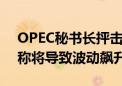 OPEC秘书长抨击石油需求即将见顶的预测 称将导致波动飙升