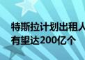 特斯拉计划出租人形机器人Optimus：未来有望达200亿个