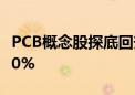 PCB概念股探底回升 金禄电子、威尔高涨超10%