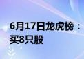 6月17日龙虎榜：1.1亿抢筹领益智造 机构净买8只股