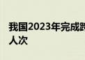 我国2023年完成跨区域人员流动量612.88亿人次