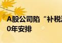 A股公司陷“补税潮” 国税总局：没有倒查30年安排