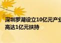 深圳罗湖设立10亿元产业促进基金 新引进总部企业可享3年高达1亿元扶持