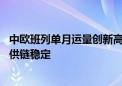 中欧班列单月运量创新高 中方：愿携手努力更好保障全球产供链稳定